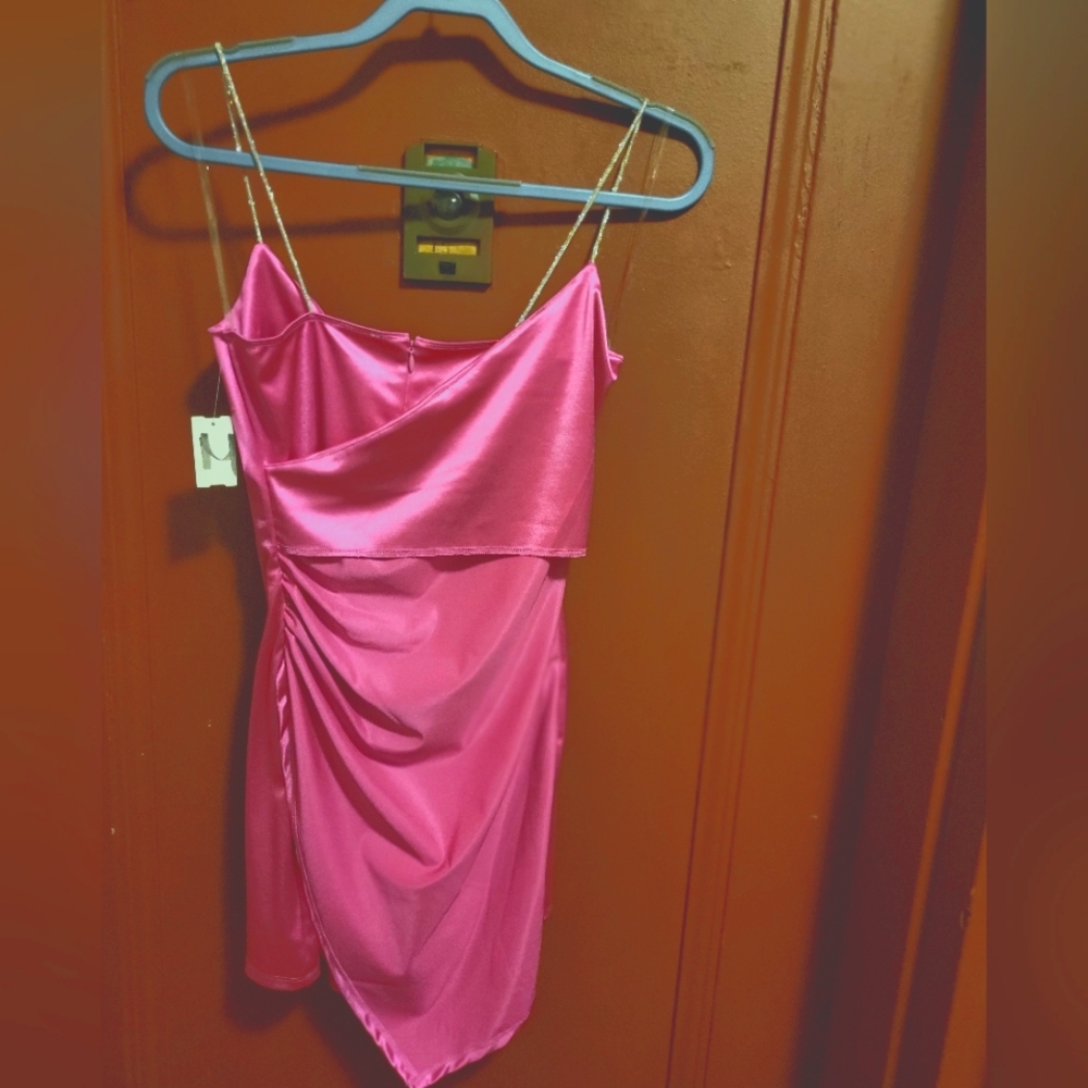 ASA Cocktail Spaghetti Strap Pink Dress Size M